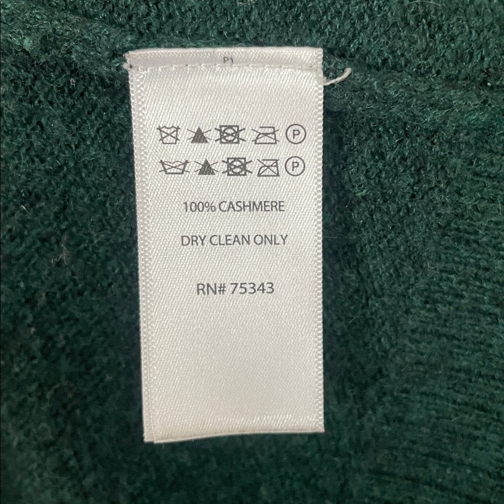 Tahari | 100% Cashmere Cardigan | Dark Green | Open-Front Cardigan | XL - Picture 3 of 4